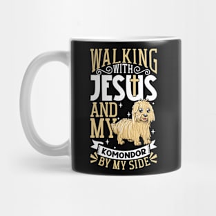 Jesus and dog - Komondor Mug